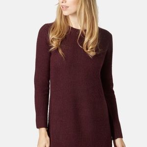 Topshop Sweater Dress - Burgundy
